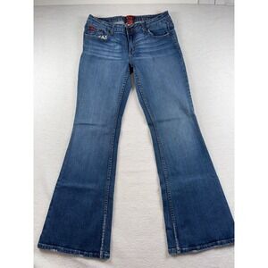 Vintage‎ Tilt Jeans Womens 11 Blue Denim Cotton Stretch Flare Leg Retro Comfort